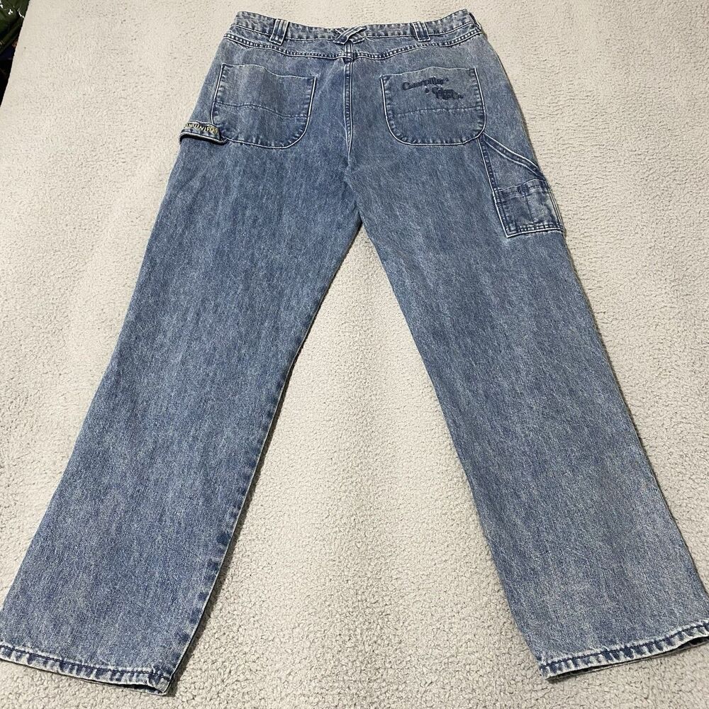 Caterpillar x Colour Plus Carpenter Jeans Men 36x32 Blue Baggy Relaxed Work Wear